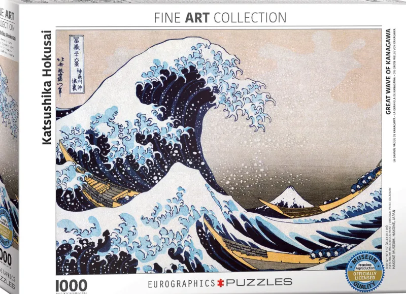 Eurographics -Katsushika Hokusai: Great Wave of Kanagawa - 1000 Piece Jigsaw Puzzle New