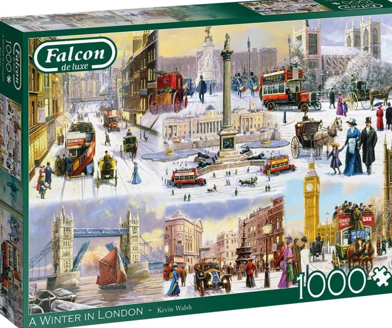 Falcon de luxe Falcon - A Winter In London - 1000 Piece Jigsaw Puzzle Clearance