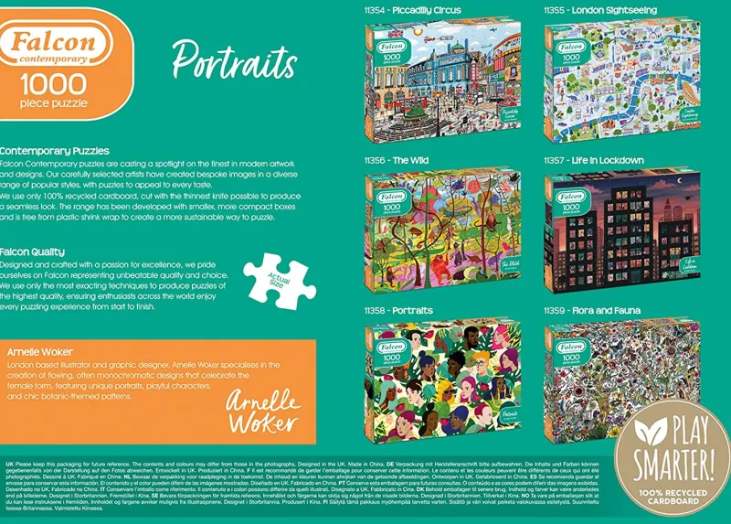 Falcon de luxe Falcon Contemporary - Portraits - 1000 Piece Jigsaw Puzzle Sale