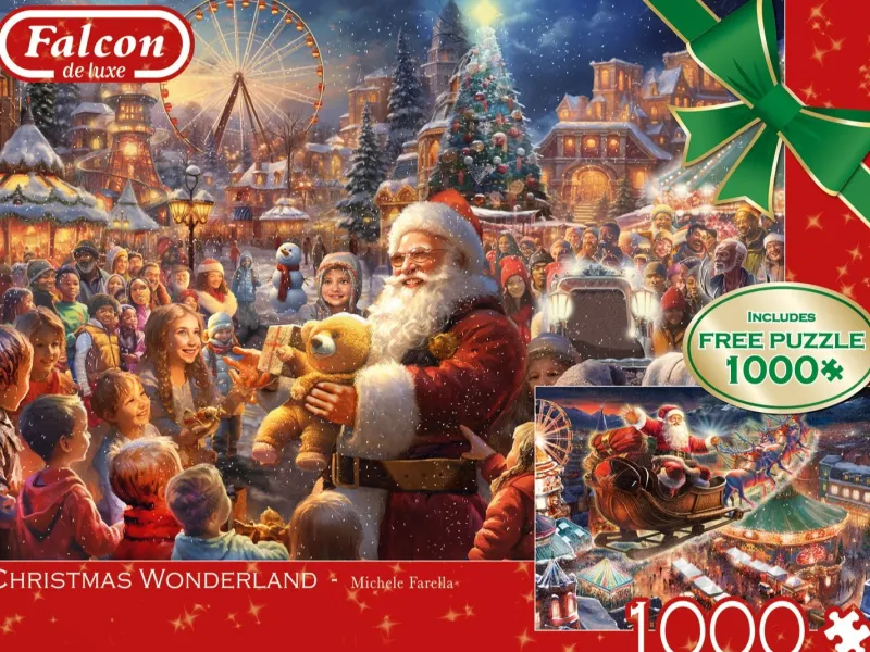 Falcon de luxe - Christmas Wonderland - 2 x 1000 Piece Jigsaw Puzzle New
