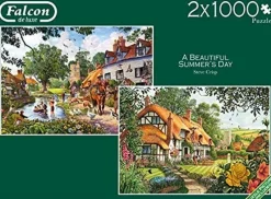 Falcon de luxe - A Beautiful Summer's Day - 2 X 1000 Piece Jigsaw Puzzles Best