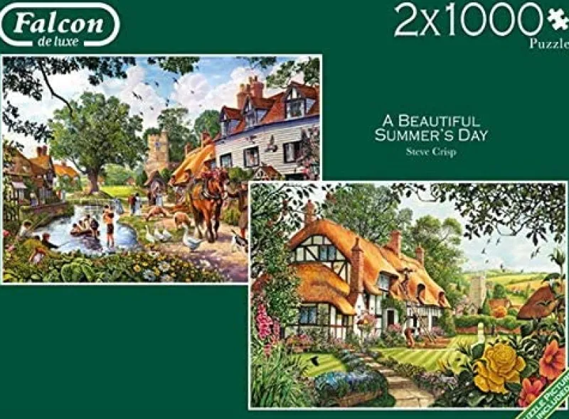 Falcon de luxe - A Beautiful Summer's Day - 2 X 1000 Piece Jigsaw Puzzles Best
