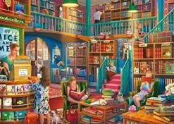 Falcon de luxe - Afternoon At The Bookshop - 1000 Piece Jigsaw Puzzle Clearance