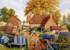 Falcon de luxe - Autumn On The Farm - 1000 Piece Jigsaw Puzzle Clearance