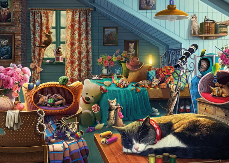 Falcon de luxe - Cats in the Attic - 500 Piece Jigsaw Puzzle Hot