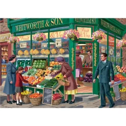 Falcon de luxe - Corner Shops - 4 X 1000 Piece Jigsaw Puzzles Outlet