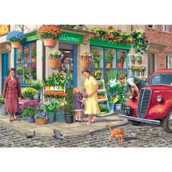 Falcon de luxe - Corner Shops - 4 X 1000 Piece Jigsaw Puzzles Outlet
