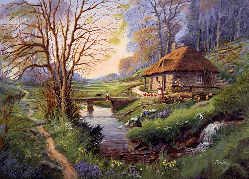 Falcon de luxe - Cottage In The Woods - 1000 Piece Jigsaw Puzzle Fashion