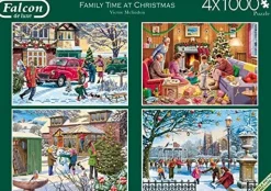 Falcon de luxe - Family Time At Christmas - 4 X 1000 Piece Jigsaw Puzzles Fashion