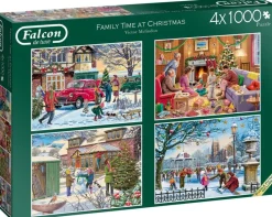 Falcon de luxe - Family Time At Christmas - 4 X 1000 Piece Jigsaw Puzzles Fashion