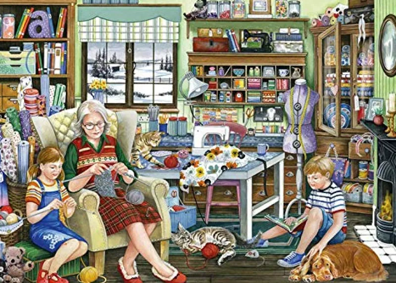 Falcon de luxe - Granny's Sewing Room - 1000 Piece Jigsaw Puzzle Online