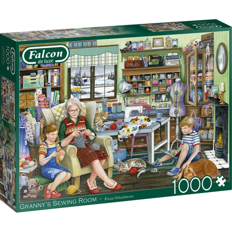 Falcon de luxe - Granny's Sewing Room - 1000 Piece Jigsaw Puzzle Online