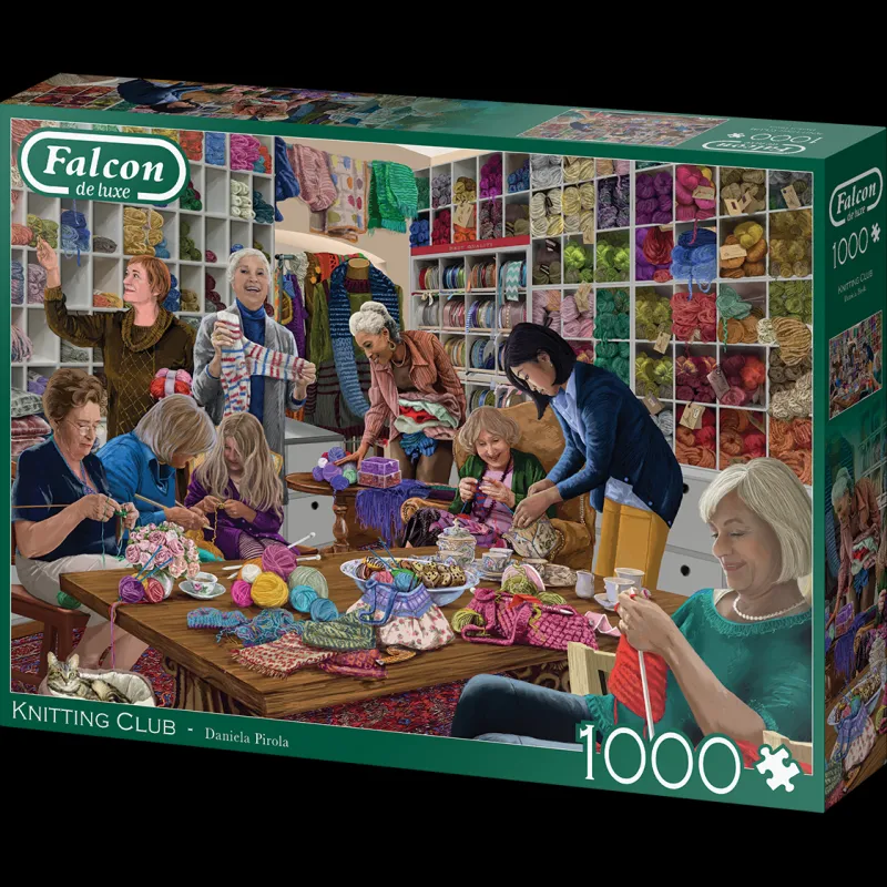 Falcon de luxe - Knitting Club - 1000 Piece Jigsaw Puzzle Fashion