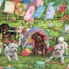 Falcon de luxe - Puppies in the Garden - 1000 Piece Jigsaw Puzzle Hot