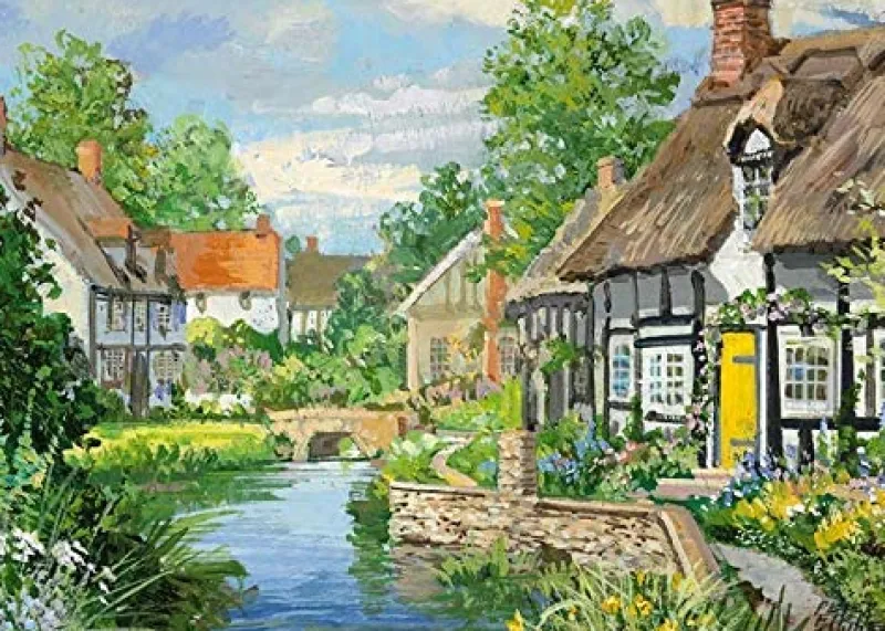 Falcon de luxe - Riverside Cottages - 2 X 500 Piece Jigsaw Puzzles Fashion