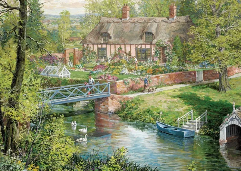 Falcon de luxe - Romantic Countryside Cottages - 2 X 500 Piece Jigsaw Puzzles Fashion