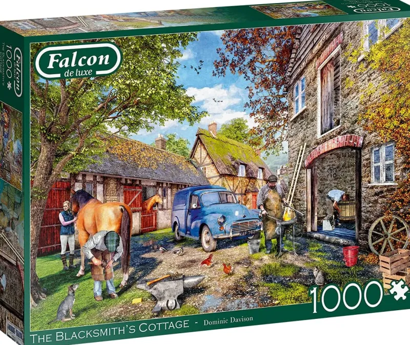 Falcon de luxe - The Blacksmiths Cottage - 1000 Piece Jigsaw Puzzle Clearance