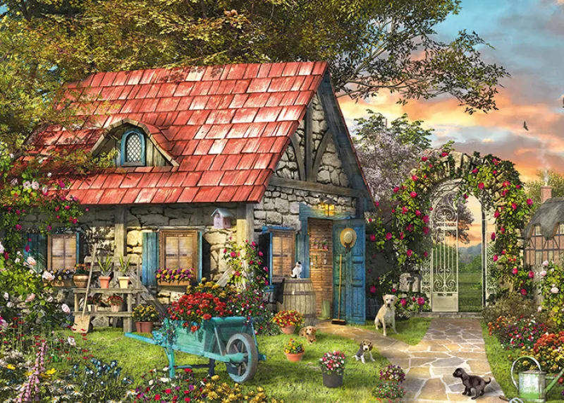 Falcon de luxe - Woodland Cottages - 2 x 1000 Piece Jigsaw Puzzles Fashion