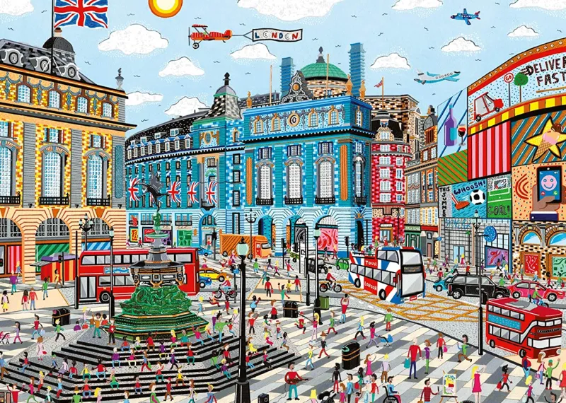 Falcon de luxe Contemporary - Piccadilly Circus - 1000 Piece Jigsaw Puzzle Discount