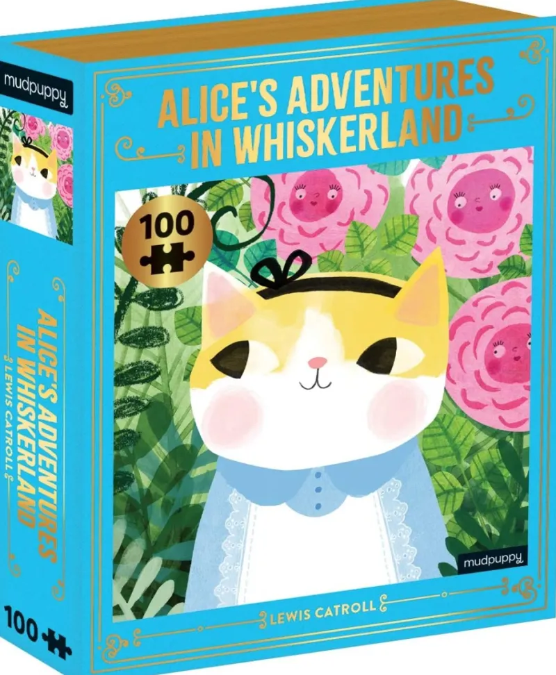 Galison - Alice's Adventures in Whiskerland - Bookish Cats - 100 Piece Jigsaw Puzzle Hot