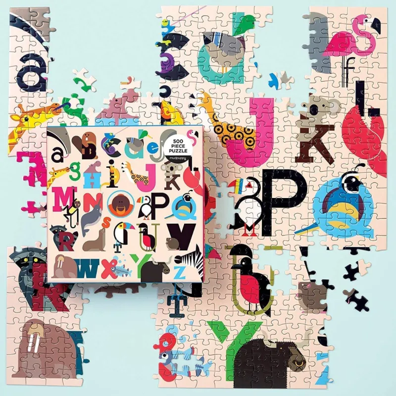 Galison - Animals A-Z - 500 Piece Jigsaw Puzzle Best
