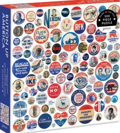 Galison - Button Up America - 500 Piece Jigsaw Puzzle Discount
