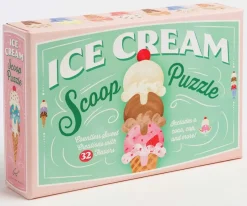 Galison - Ice Cream Scoop Puzzle : Countless Sweet Creations with 32 Flavours Hot