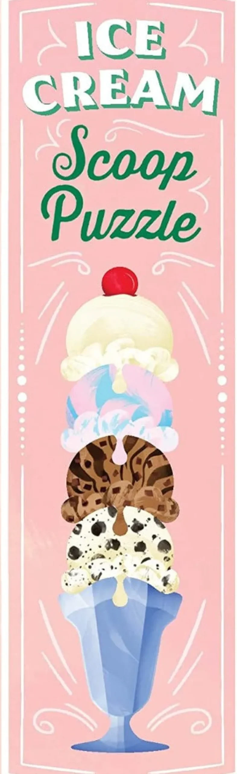 Galison - Ice Cream Scoop Puzzle : Countless Sweet Creations with 32 Flavours Hot