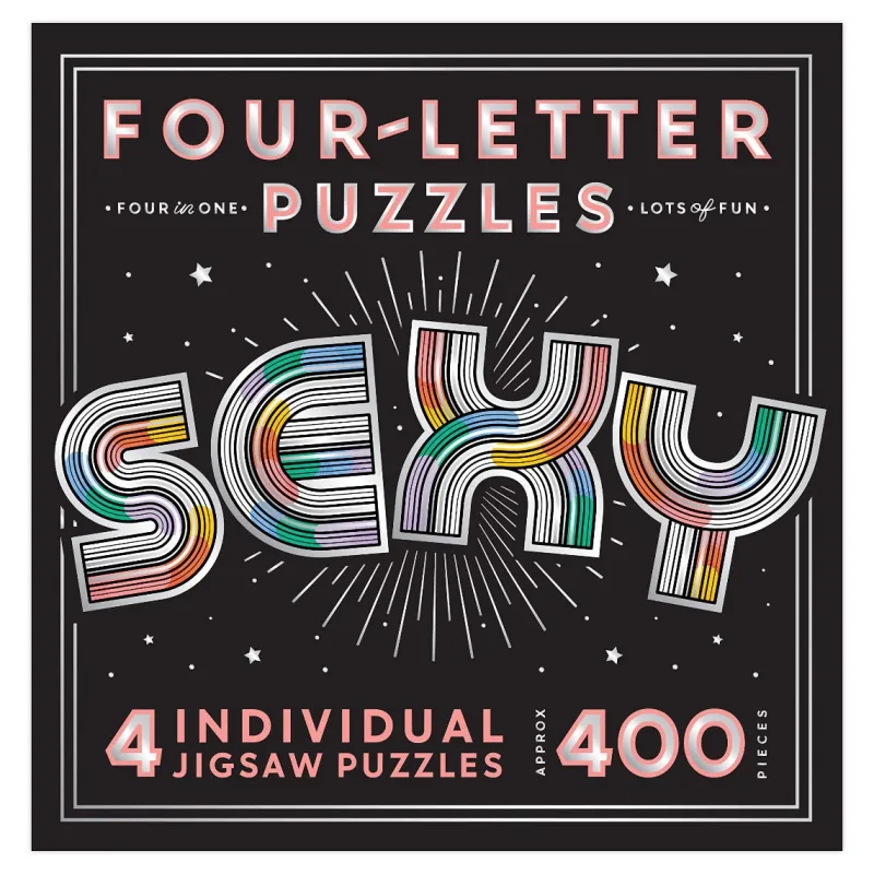 Galison - Knock Knock "Sexy" Four-Letter - 400 Piece Jigsaw Puzzles Clearance