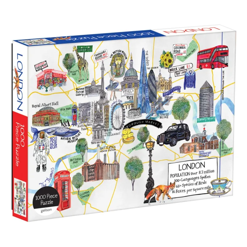 Galison - London Map - 1000 Piece Jigsaw Puzzle Online