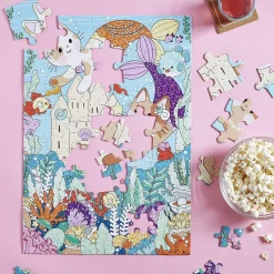 Galison - Piece It Together Family Puzzle: Purrmaid Paradise - 60 Piece Jigsaw Puzzle Hot