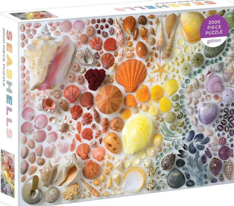 Galison - Rainbow Seashells - 2000 Piece Jigsaw Puzzle Online