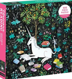 Galison - Unicorn Reading - 500 Piece Foil Jigsaw Puzzle Discount