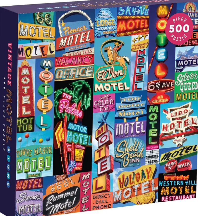 Galison - Vintage Motel Signs - 500 Piece Jigsaw Puzzle Hot