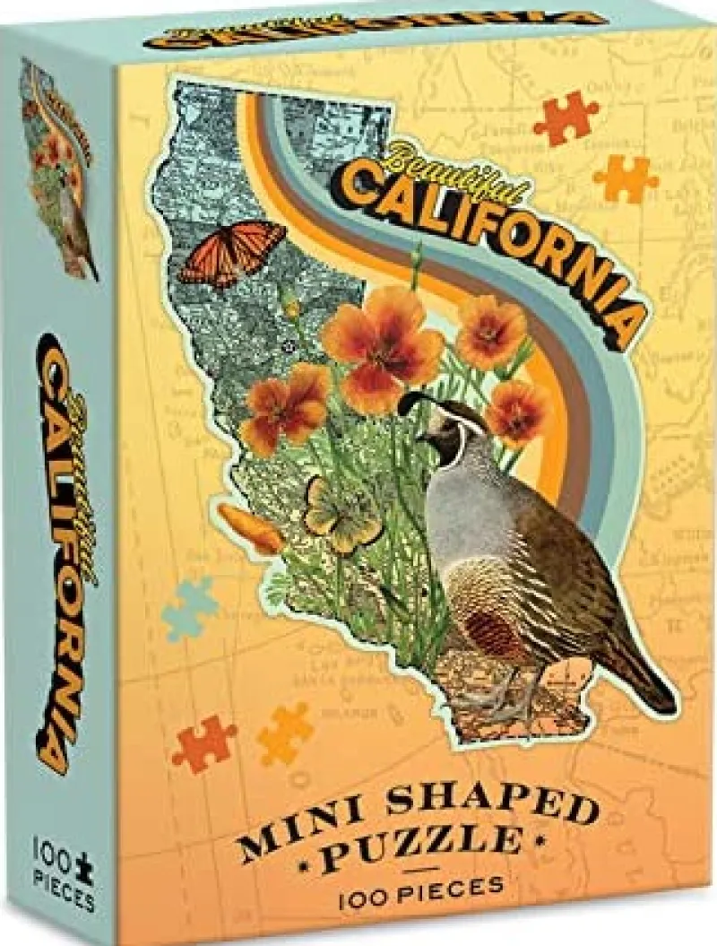 Galison - Wendy Gold California 100 Piece Mini Shaped Puzzle Outlet