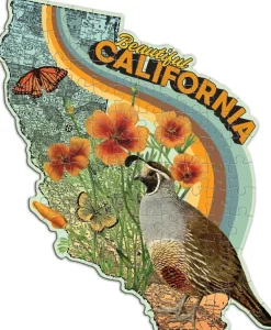 Galison - Wendy Gold California 100 Piece Mini Shaped Puzzle Outlet