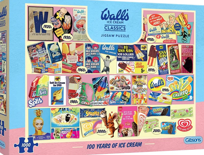 Gibsons - 100 Years of Wall's Ice Cream - 1000 Piece Jigsaw Puzzle Online