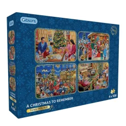Gibsons - A Christmas to Remember - x4 x 500 Piece Jigsaw Puzzles Online