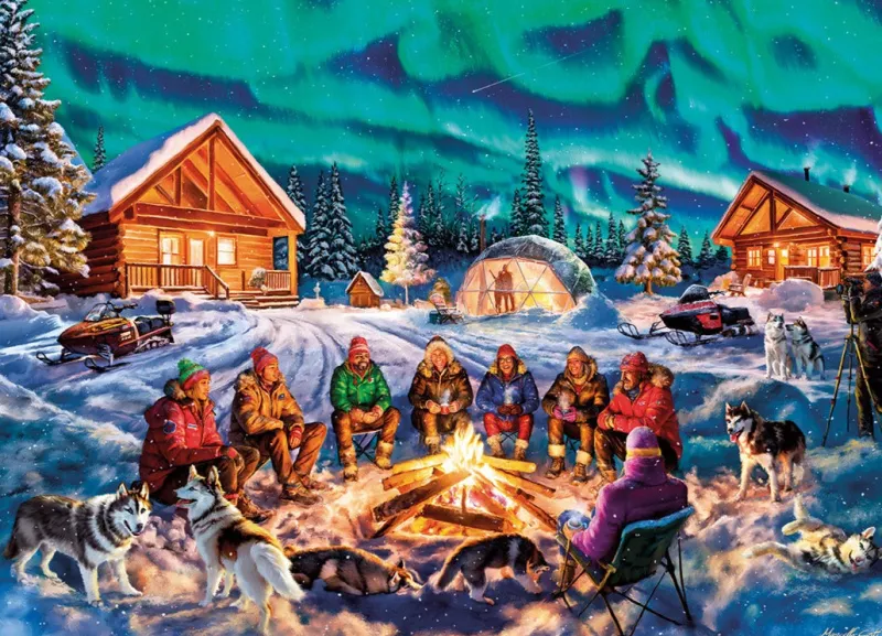 Gibsons - A Night of Northern Lights - 1000 Piece Jigsaw Puzzle Discount