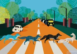 Gibsons - Abbey Road Foxes - 500 Piece Jigsaw Puzzle Outlet