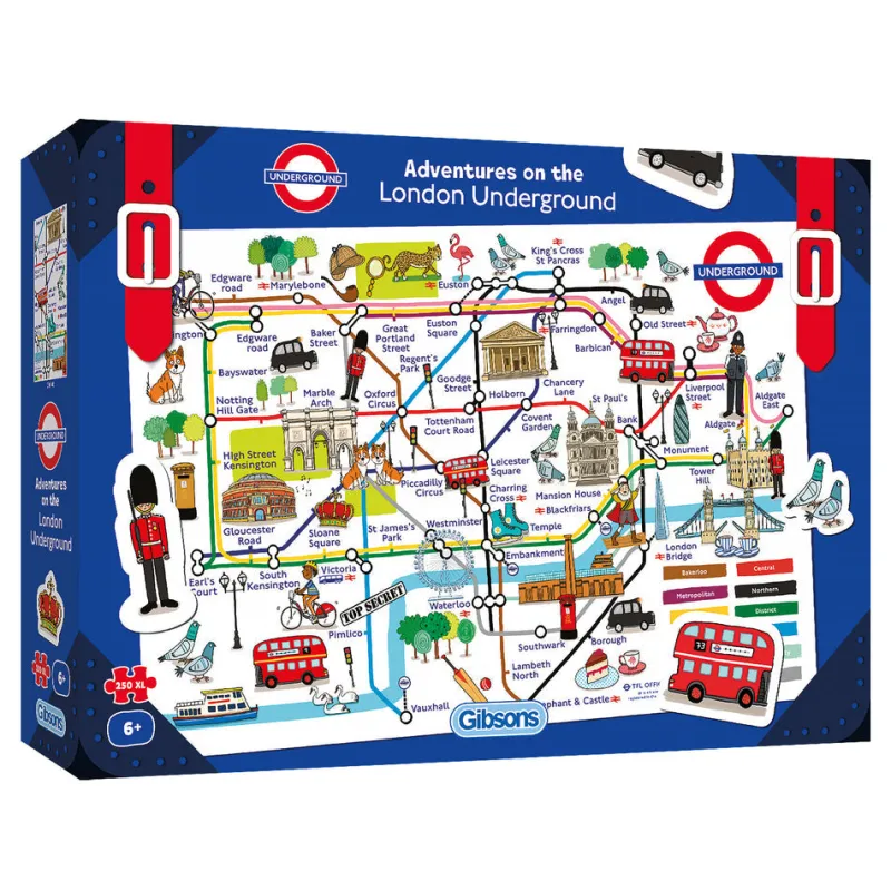 Gibsons - Adventures on the London Underground - 250 Piece Jigsaw Puzzle Online