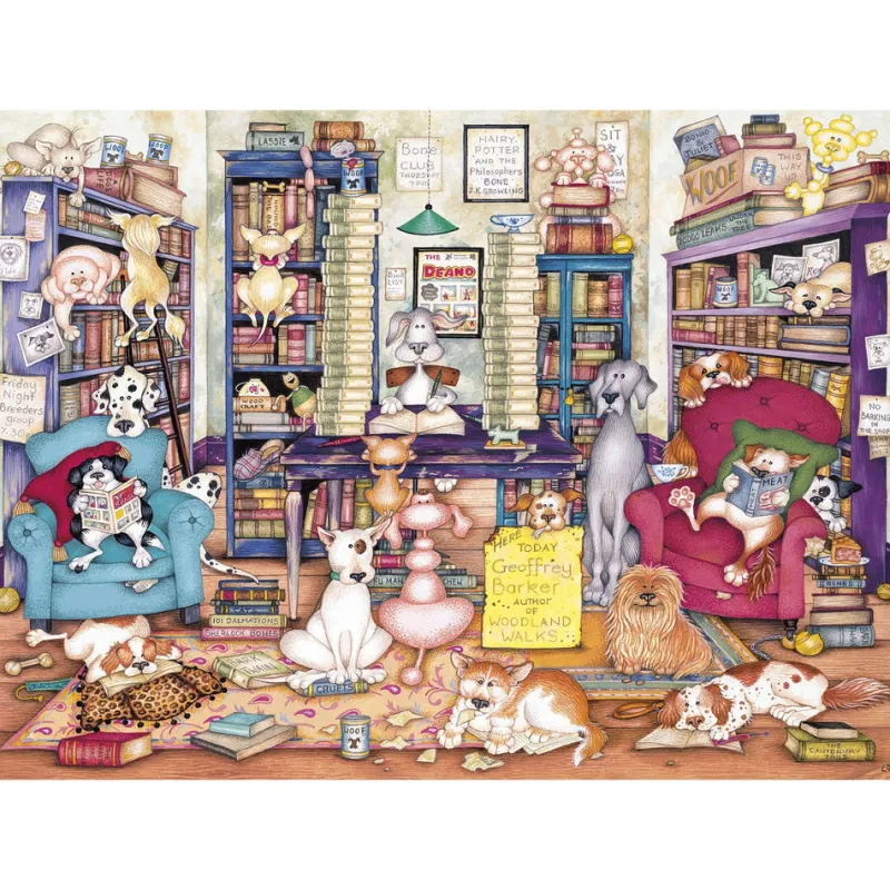 Gibsons - Bark’s Books - 1000 Piece Jigsaw Puzzle Clearance