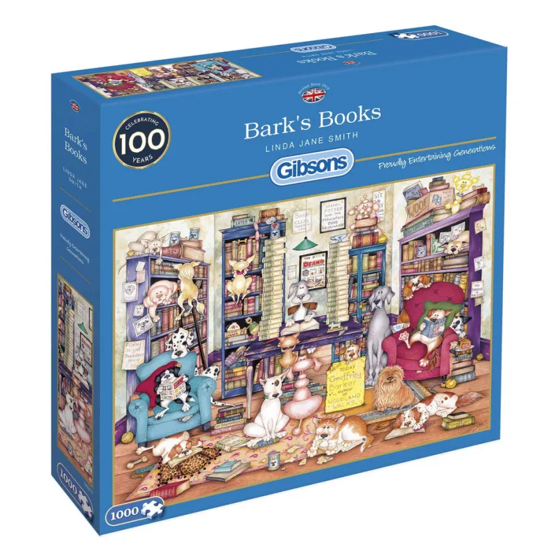 Gibsons - Bark’s Books - 1000 Piece Jigsaw Puzzle Clearance