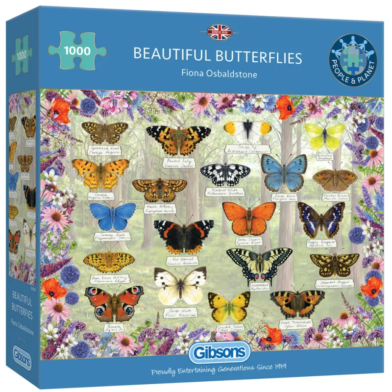 Gibsons - Beautiful Butterflies - 1000 Piece Jigsaw Puzzle Sale