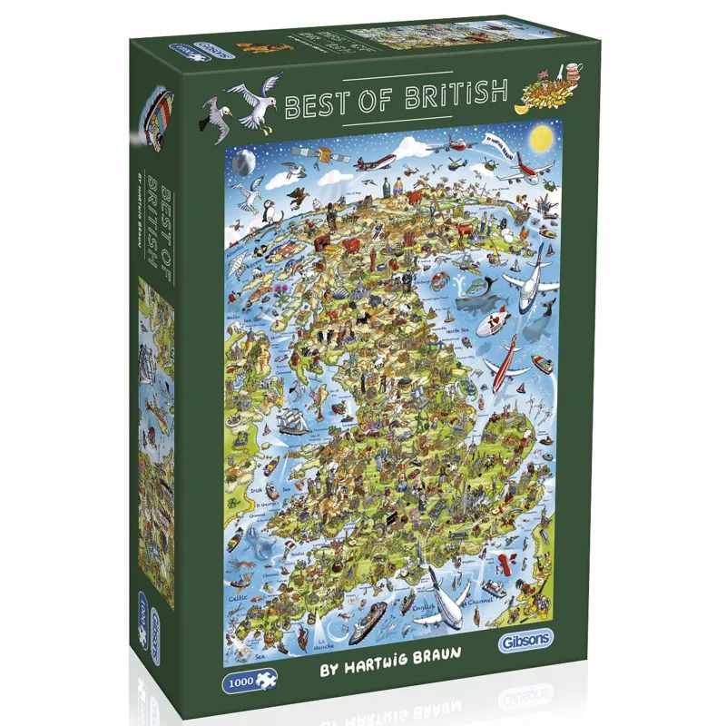Gibsons - Best of British - 1000 Piece Jigsaw Puzzle Outlet