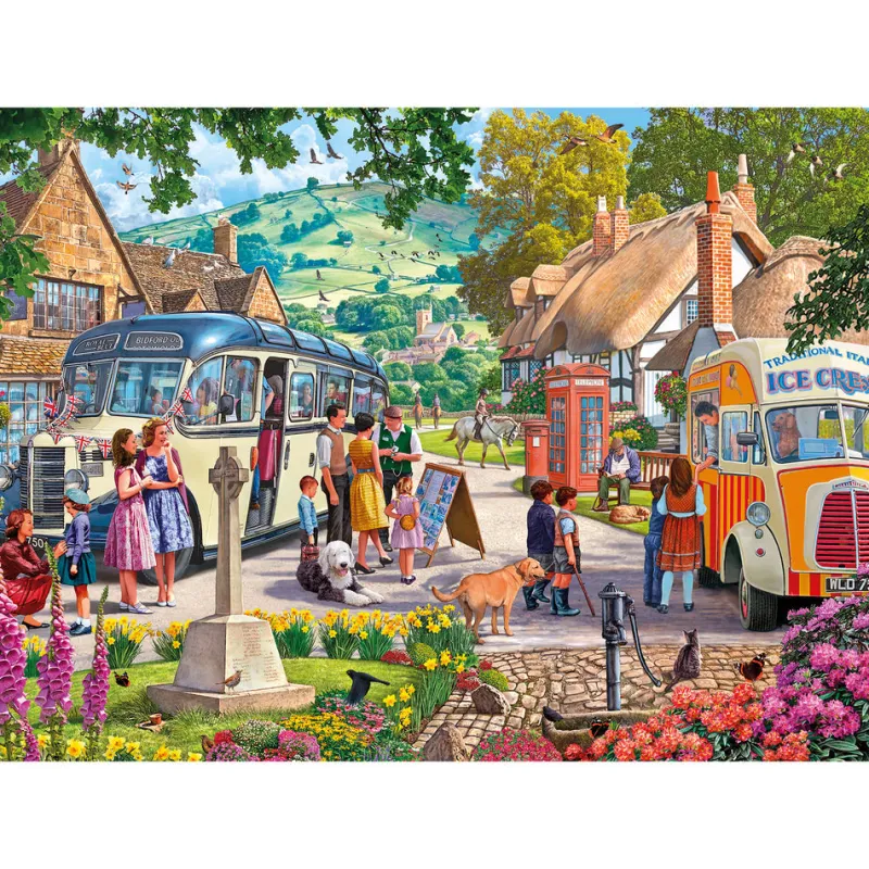 Gibsons - Boarding the Bus - 1000 Piece Jigsaw Puzzle New