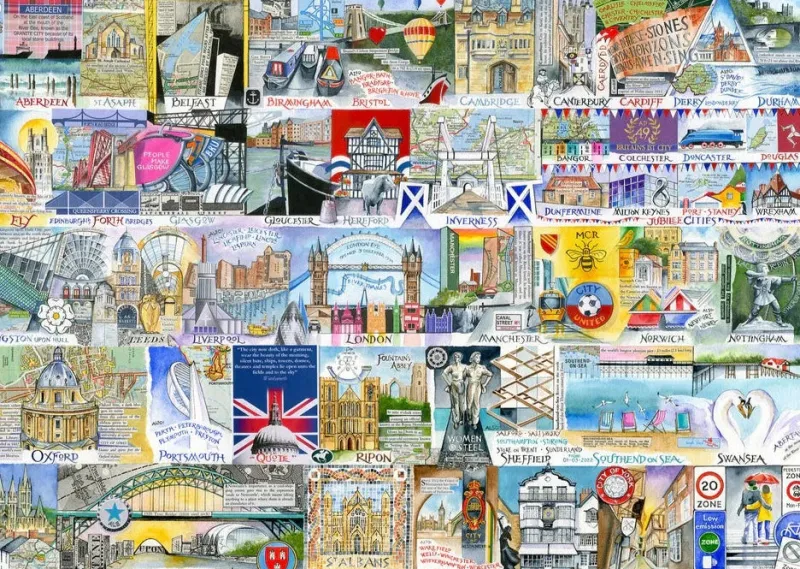 Gibsons - Bright Lights & Big Cities - 1000 Piece Jigsaw Puzzle Fashion