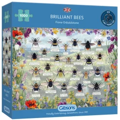 Gibsons - Brilliant Bees - 1000 Piece Jigsaw Puzzle Outlet