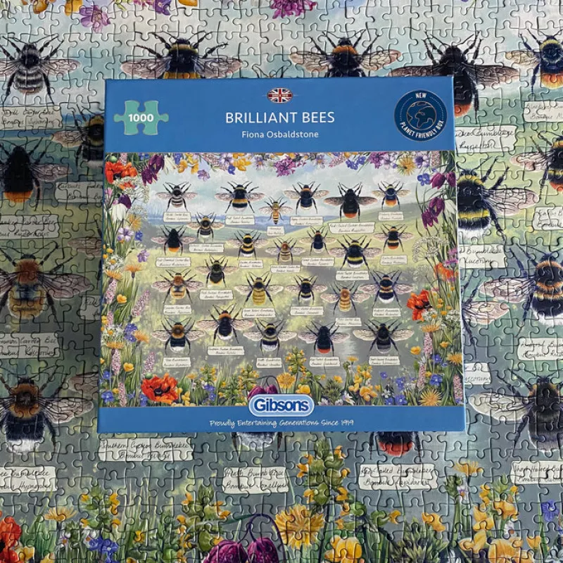 Gibsons - Brilliant Bees - 1000 Piece Jigsaw Puzzle Outlet