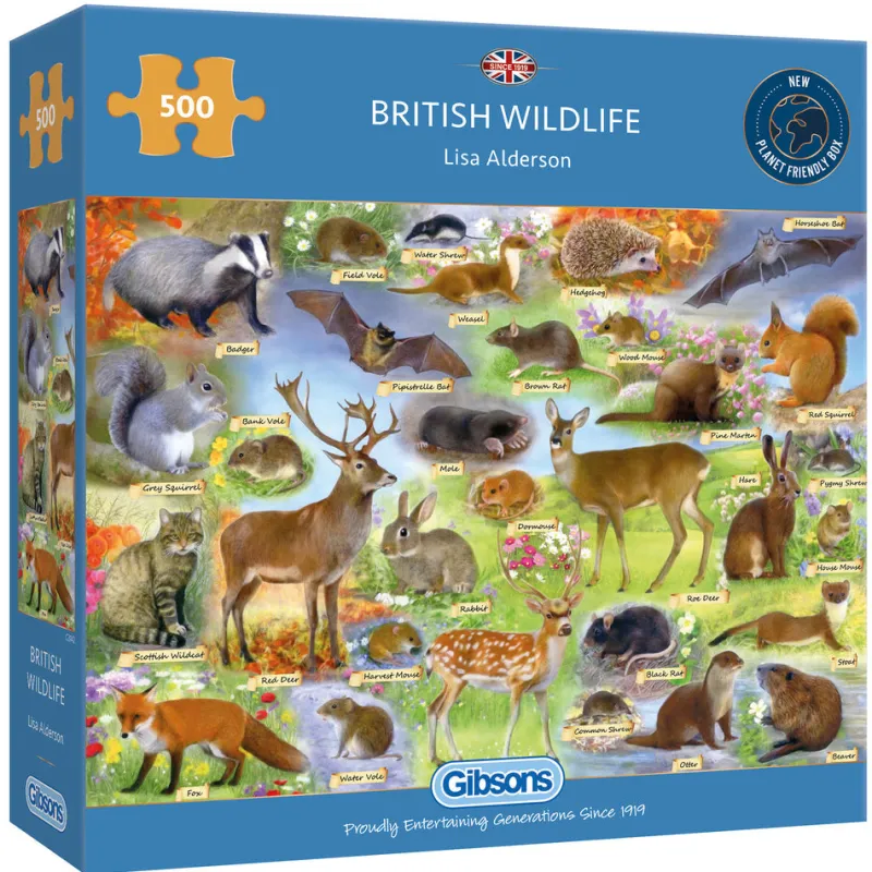 Gibsons - British Wildlife - 500 Piece Jigsaw Puzzle Sale